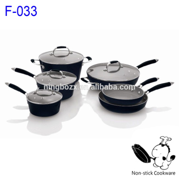 Unique design forged aluminum nonstick cookware set fry pan with induction bottom