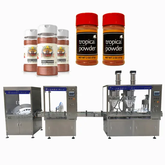 PLC Controlled 20g to 60g Dry Syrup and Spice Powder Filling and Packaging Machine