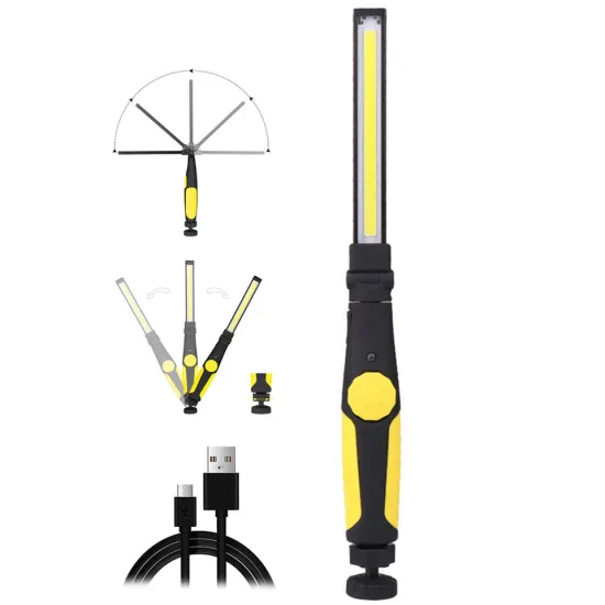 Rechargeable LED Work Lamp with Magnet and Folding Hook for Mechanics