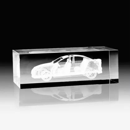 crystal glass car model