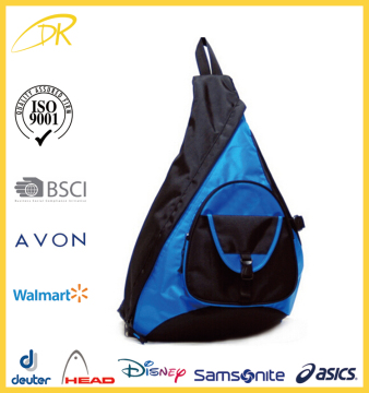 Wholesale fashion triangle sling bag, hiking travel backpack with one strap