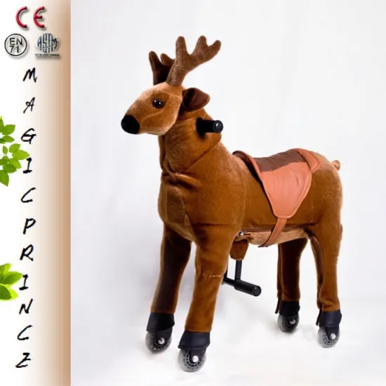 (EN71&ASTM&CE)~(Pass!!)~Dalian MagicPrince Amusement park animal scooters in mall, Plush ride on animal toy zebra on wheels