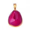 Semi Precious stone Purple agate Necklace pendant