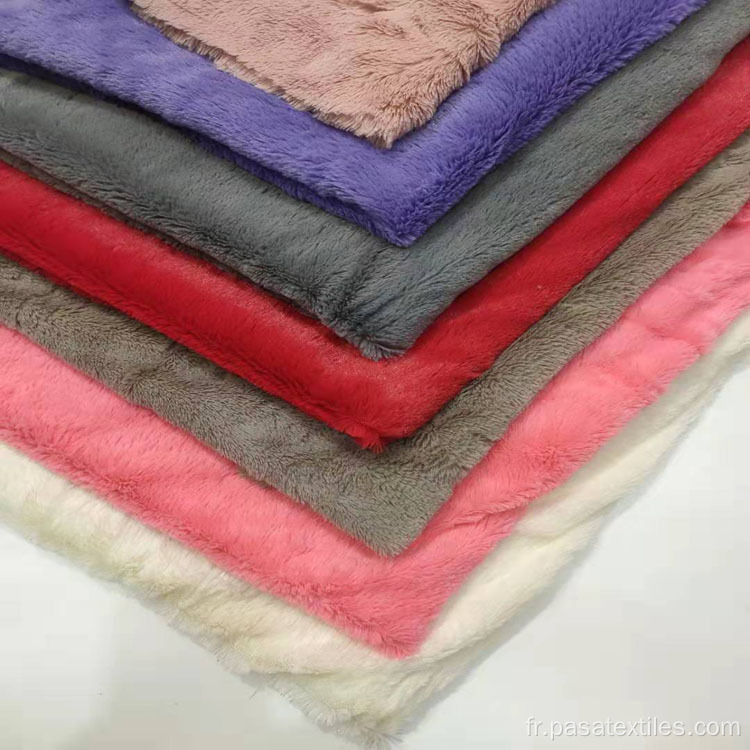 Tissu en peluche PV tricoté en chaîne 100 % polyester