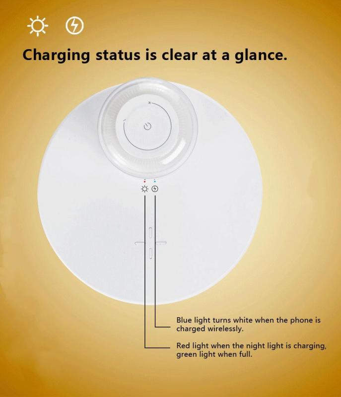 unique products Led table beside lamp with 15W wireless fast charger RGB night light for phones promotional business gifts sets