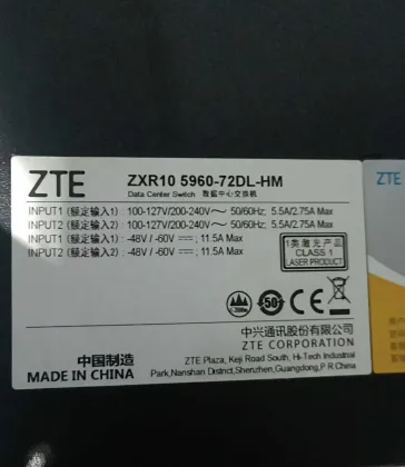 New ZTE ZXR10 5960 Series Network Switch: Latest Original Model
