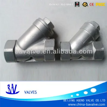 DN20 npt/bsp SS screwed/thread y strainer