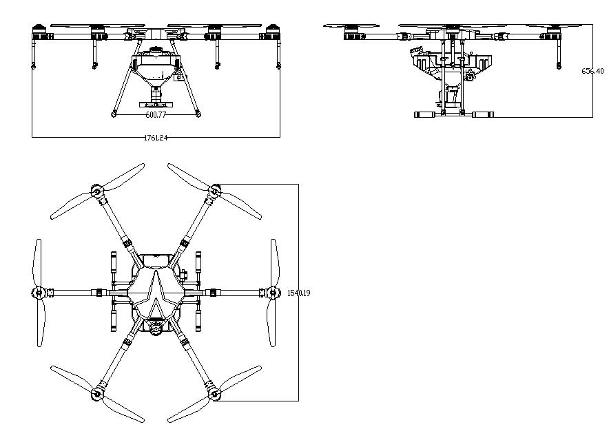 V1650HZ-Spread Drone-Size