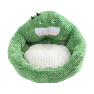 Creative green slipper plush warm cat nest