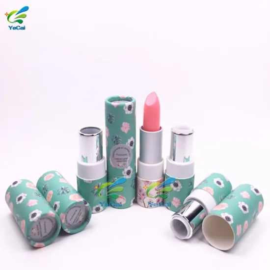 Mini Lovely Paper Cardboard Lipstick Tube Container , Custom Lip Balm Paper Tube