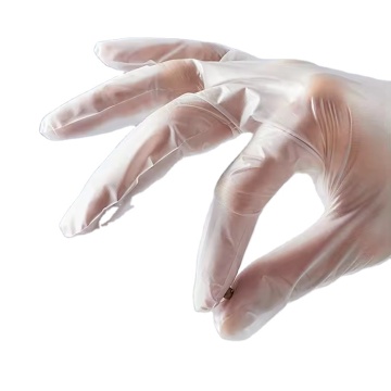 Limpieza sanitaria: guantes de plástico desechables transparentes de grado alimenticio hechos de TPE