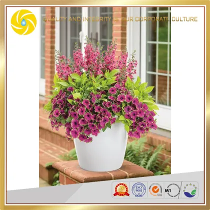 home garden cylinder iron flower planter box steel flower pots for decorations