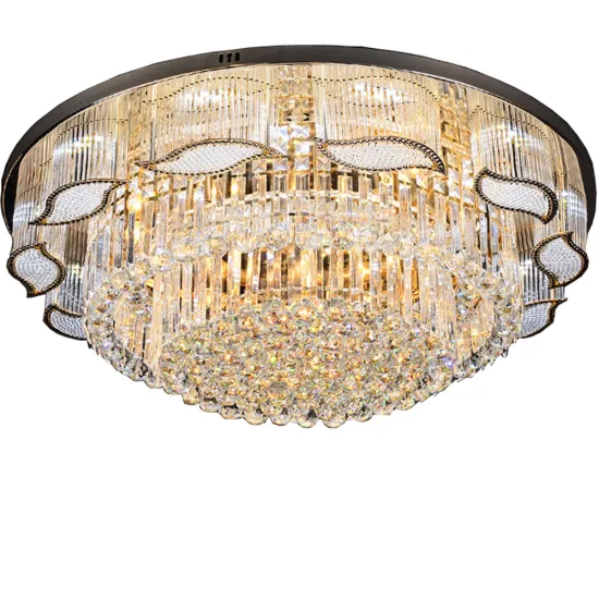 gold finish traditional crystal ceiling light