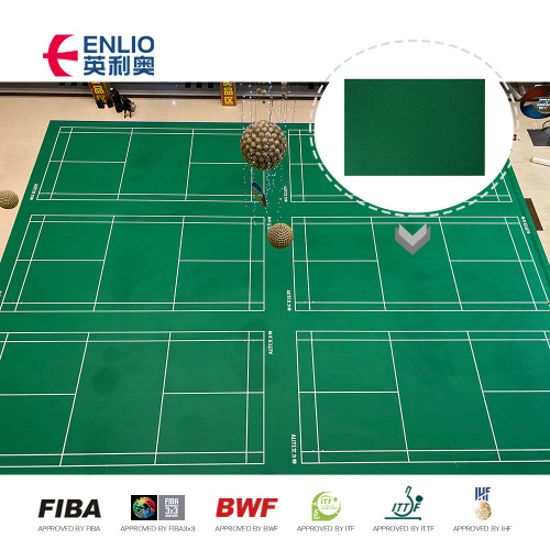 hoge kwaliteit professionele indoor pvc sportvloer badmintonveld badminton vloermat;