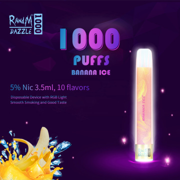 Custom disposable RandM dazzle 5000 RGB light glowing