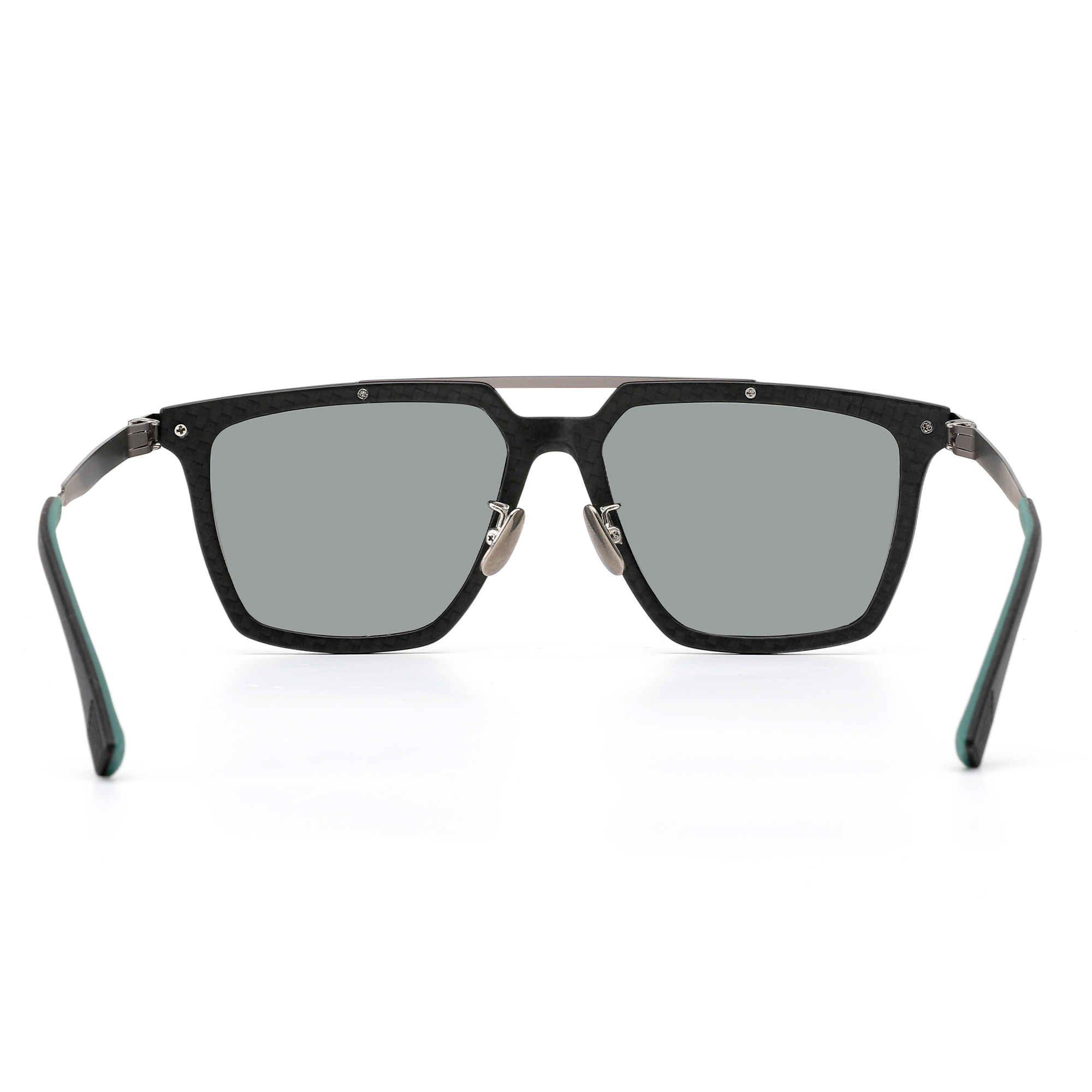 Elegant Large Square Frame Carbon Fiber Eyewear