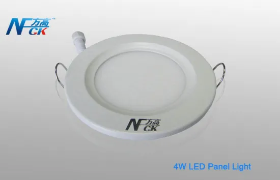 High Lumen 4watt 120v Ra90 Round Led Panel Light Pure White Led