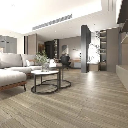 Nordic Ceramic Wood Grain Brick Tile 200x1200 Straight Border Bedroom Living Room Flooring