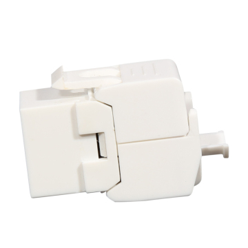 Toolless Module Cat6A UTP Keystone Jack 180 Degree RJ45 Network Module