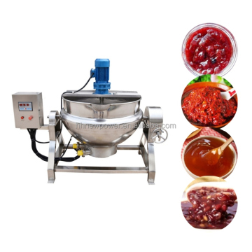 200 Liter Industrial Tilting Electric Jacketed Kettle Pot with Mixer for Food Cooking