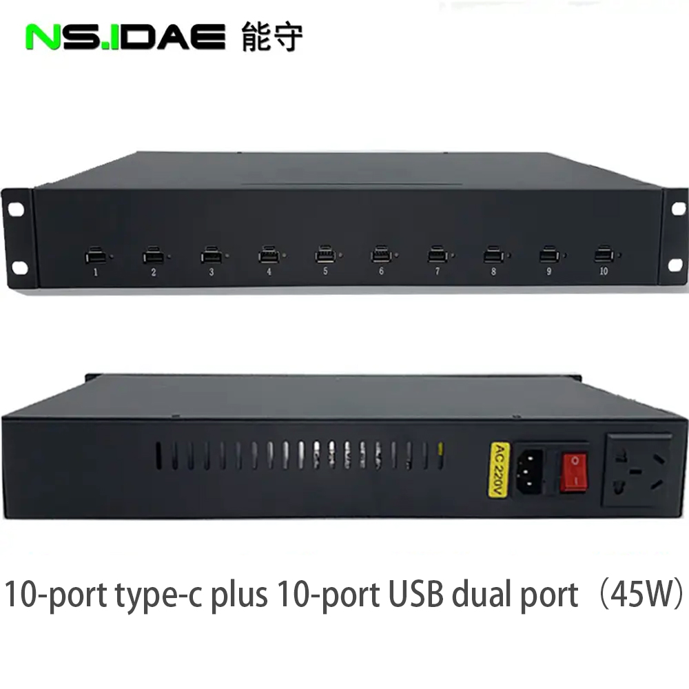 Multikompatibler Dual-Port-USB- und Typ-C-Ladegerät