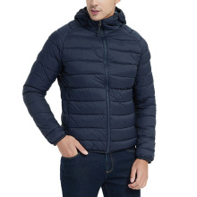 Veste puffeuse pliable pour hommes avec capuche