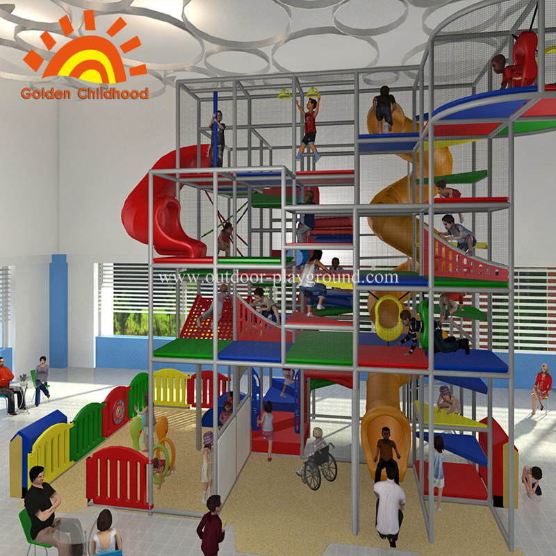 Large play area indoor mall with playground
