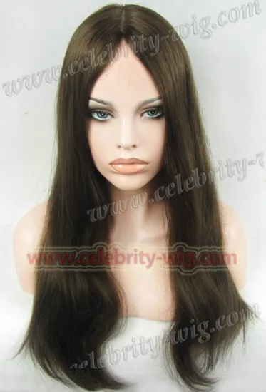 Brown Light Wave 100% Mongolian Hair Jewish Wig