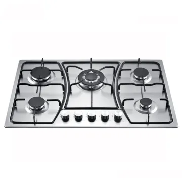 2024 Zhongshan Nuoyi OEM Stainless Steel 5 Burner Recessed Kitchen Gas Stove Hob