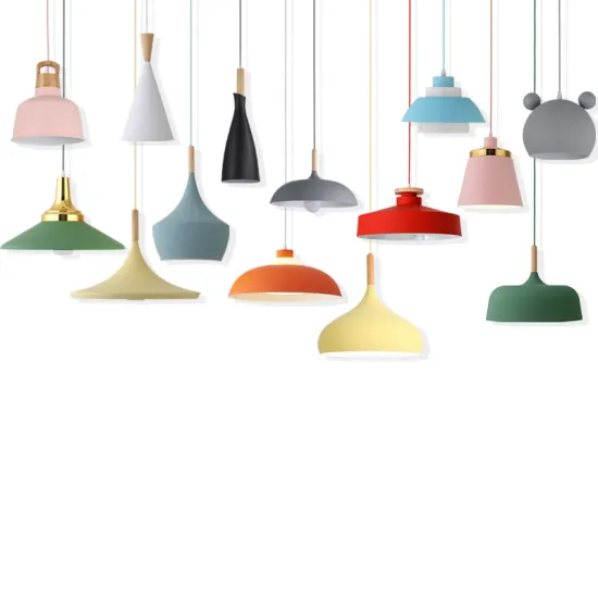 Colorful Macaron Metal Chandelier: A Modern Living Room Lighting and Circuitry Design
