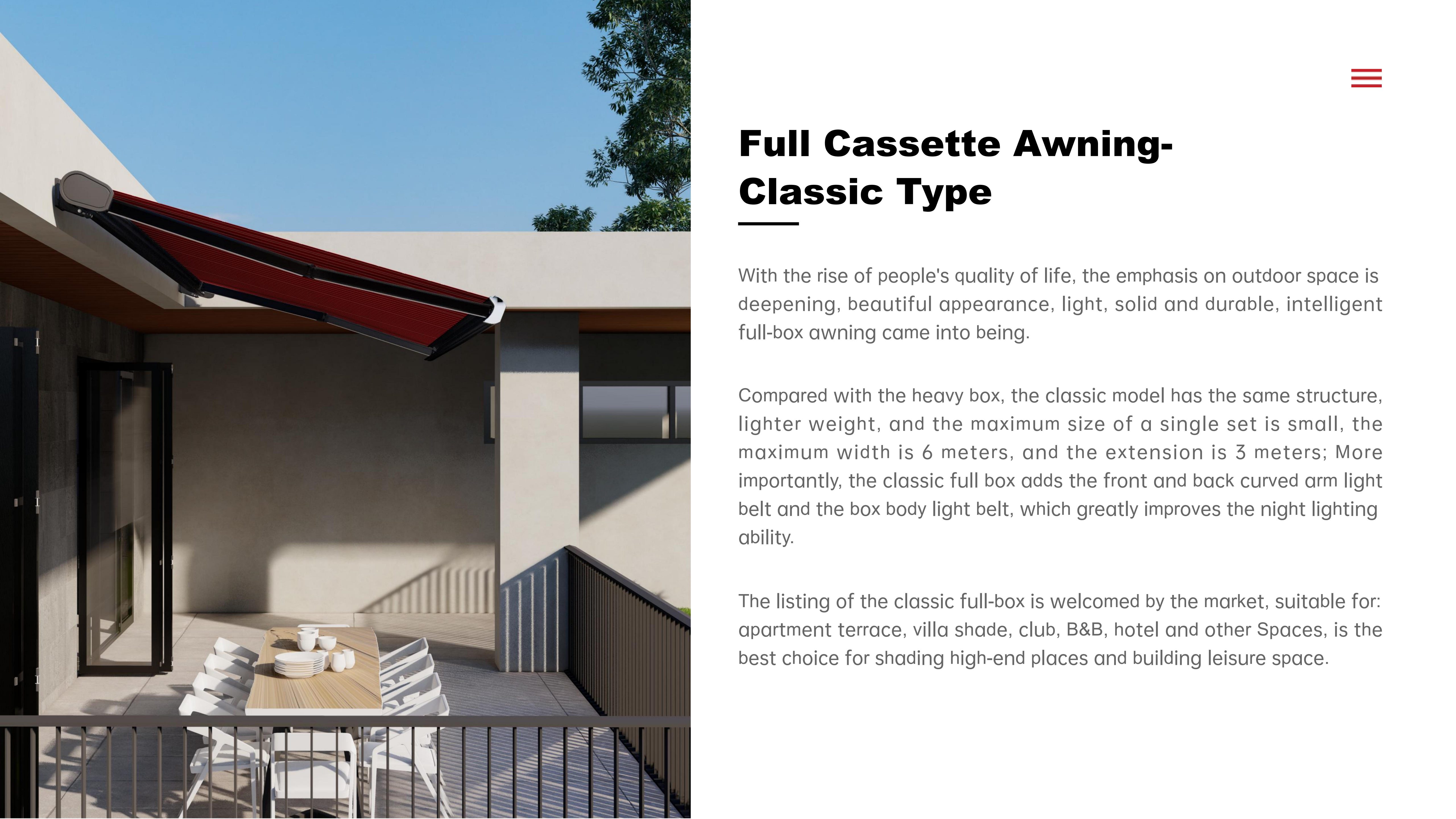 Full Cassette Awning Catalog