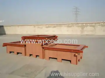 Wood Plastic Composite Moulding Combination Flower Box 
