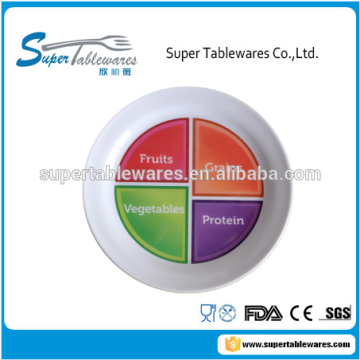 10" Melamine circle plate with custom logo printing