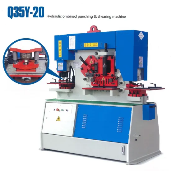 90 Ton Punch and Shear Hydraulic Ironworker Machine Q35Y-20 for Multi-function Steel Metal Processing