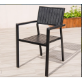 Durable Aluminum Outdoor Armchair with Slatted Back
