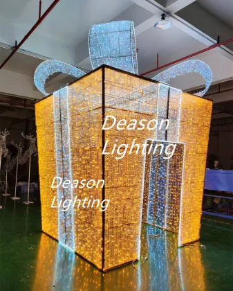Giant Outdoor Christmas Gift Box Lights: Illuminating Decorations