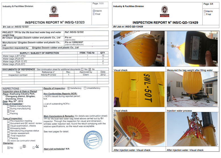 Proof Load Testing Water Weight Bags