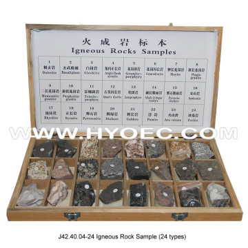Igneous Rock Sample Collection: 24 Types Cataloged as J42.40.04-24