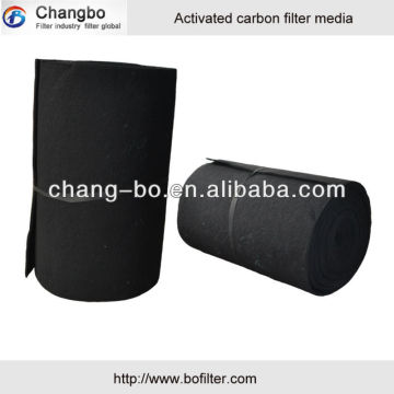 odor adsorption Activated carbon filter media roll/carbon filter media (good filtration)
