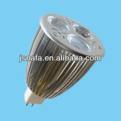 High power 12V AC/DC 3*2W LED MR16 spotlight