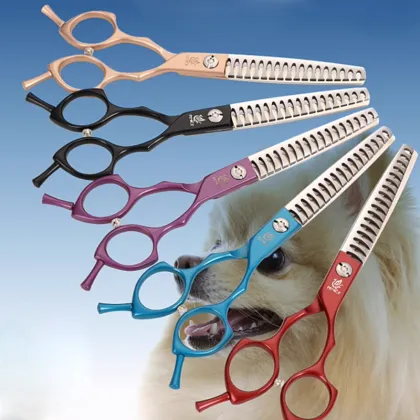 Fenice Multi-Color Pet Grooming Chunker Scissors for Dog Haircuts