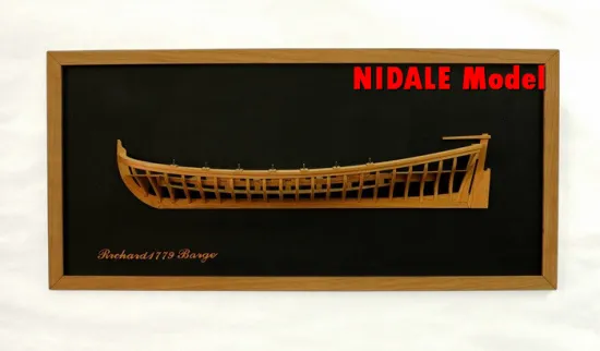 Framed semi-longitudinal dinghy Model kits 29 ft Barge 1779 Wall-mounted boat model kit