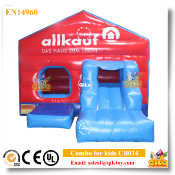 EN14960 inflatable bouncy castle with slide commercial inflatable combos for kids