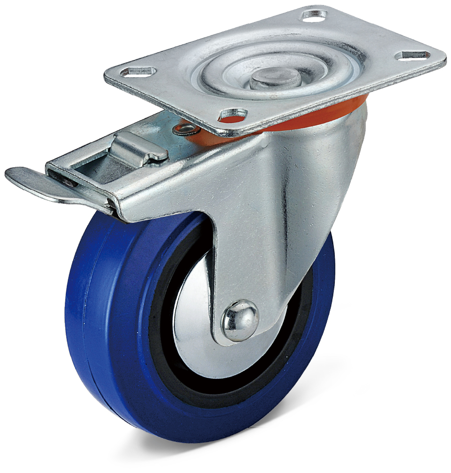 Flat Bottom Integral Double Brake Casters