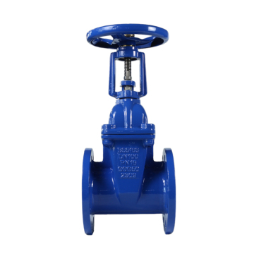 PN10 PN16 Cast Ductile Iron Elastic Valve Seat Sealed Rising Stem Flange Gate Valve with Handwheel