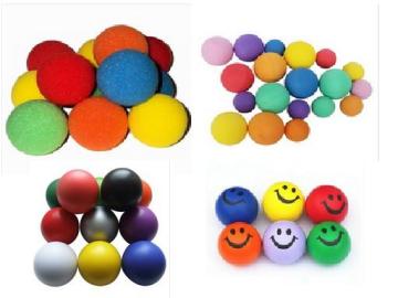 kids outdoor play toy ball colored stress ball 12 cm safety soft play PU foam ball