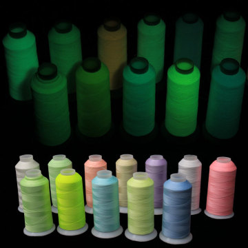 High-Quality 100G Luminous Embroidery Thread: 3500Yards of 150D/2 Polyester Glow in the Dark Yarn