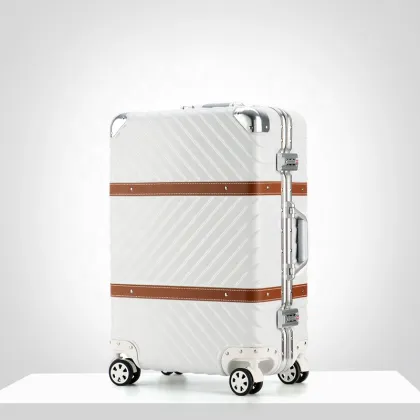luxury aluminum metal suitcase travel trolley luggage