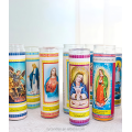 wholesale religious church 7days glass candle low price