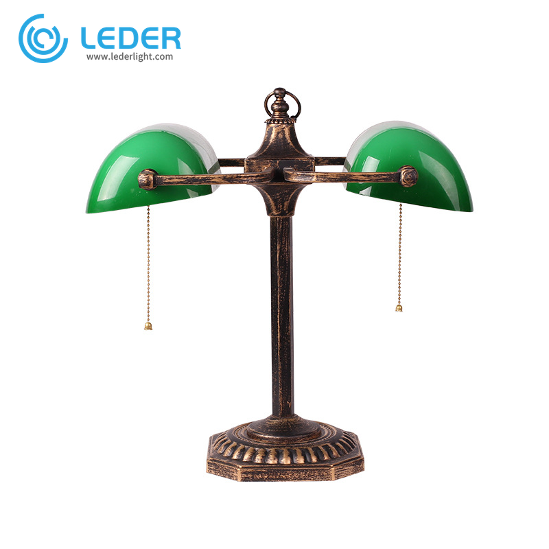مصابيح طاولة السرير الخضراء LEDER
